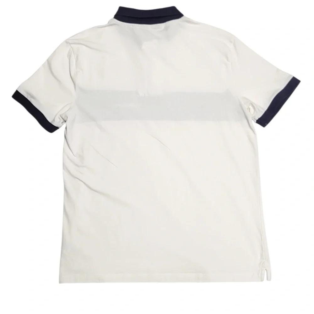 Ben Sherman Men's Short Sleeve Color-block White Polo Shirt , M‎